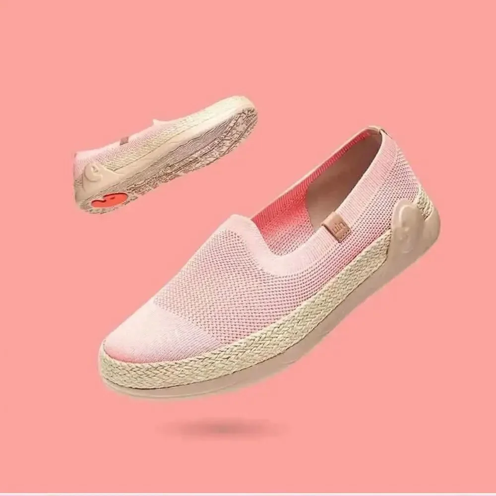 Women New UIN Slip On Shoes Knit  Comfortable Loafers 